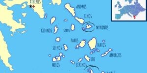 iles cyclades carte
