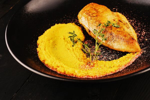 poulet et purée de carotte