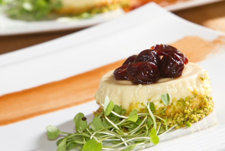 flan à la pistache